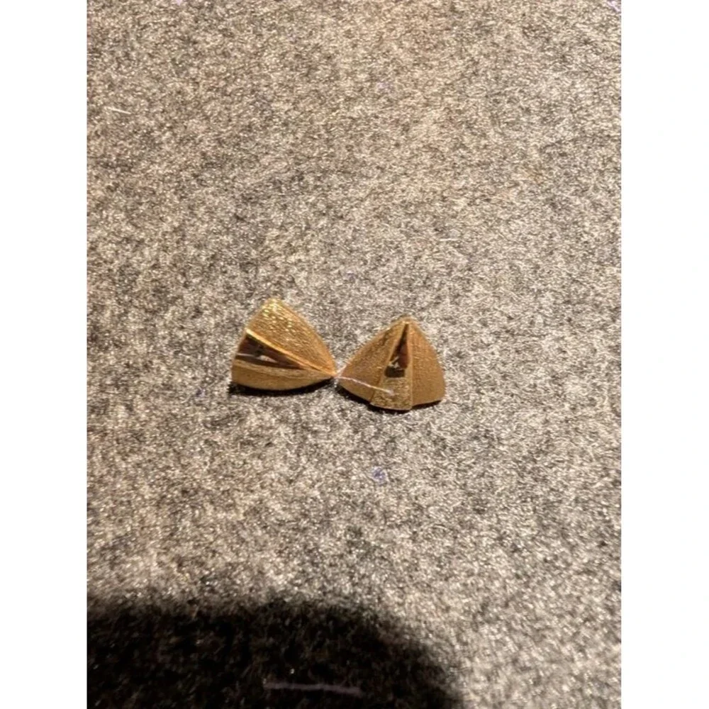 Gold color triangle earrings